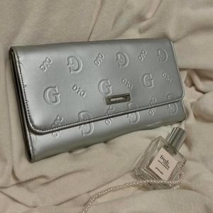 deadstock silver guess wallet